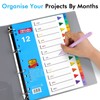 File Dividers A4, 12 Part Folder Dividers, 3 Pack Extra