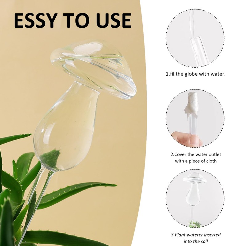 USHXVG 3 Pieces of Automatic Mushroom Watering Device, Plant Watering