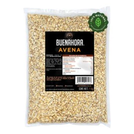 Avena en Hojuelas BUENAHORA 1Kg – Alta en Fibra Sin Azúcar Añadida Ideal para Desayunos Saludables Energía Duradera Mejorar Digestión Reducir Colesterol y Preparar Batidos o Galletas – Rolled Oats