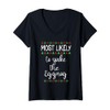 Funny Christmas PJ Spike Eggnog Matching Family Christmas V-Neck T-Shirt,