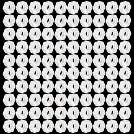 Lyeteung 100 PCS M4 Metric Thread Hexagon Fastener, Nylon Hex Nuts, Metric Coarse Thread Hexagon Nuts, White