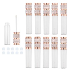 AJLTPA Paquete de 10 tubos de barra de brillo de labios, recipientes vacíos de brillo de labios de 5 ml, botellas de bálsamo labial con tapones de goma para brillo de labios, bálsamo cosmético, (Pearl Diamond), 5ml