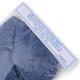 NKlaus Decorative Fishing Net 340 x 340 cm Blue with Floats 100% Cotton Maritime Style 11547