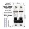DIHOOL Solar Disconnect Switch,10 Amp 2 Pole,Non Polarized,12V/24V/48V/110V/220V/400V,AC/DC Circuit Breaker,DIN