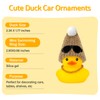 Wonuu Rubber Duck Car Ornaments with Knit Hat for Dashboard