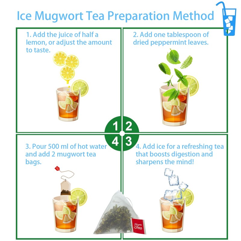 Samcci - Mugwort Tea Bag, 50 Teabags - 100% Natural