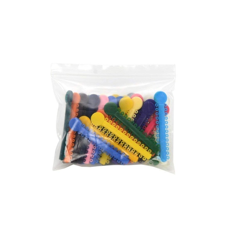 Orthodontic Ligature Ties Kit - 1040 Multi-Color Rubber Bands with