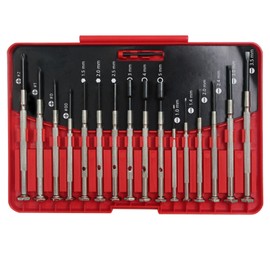 16Pcs Screwdriver Set with Case, Small Precision Screwdriver Kit, Flat Head Phillips Hex Socket Head, Suitable for Electronics, Toys, Eyeglass, Computer, Watch Repair