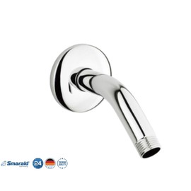 Shower Arm 45° 1/2 Inch Male / Male Thread Stainless Steel Polished Chrome with Diameter 51 mm Cover Rosette
