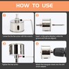 MOLLOM 3-1/2" (89mm) Diamond Hole Saw with 2Pcs Removable Pilot