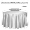TURSTIN 2 Pieces Round Satin Tablecloth 120 Inches Overlay Table