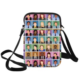 BWWKTOP Office Characters Crossbody Bag Michael And Dwight Fans Gifts Office Themed Gifts Shoulder Bag Office Michael Merch, Office Xk Bag