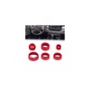 7-Piece Premium Aluminum Alloy Interior Knob Cover Trim Set for