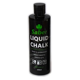 Saber Liquid Chalk 250ml | Sports Chalk | Enhance Hand Grip & Hold | Fast Drying | Sweat Free | Gym, Weightlifting, Gymnastics, Rock Climbing, Crossfit, Bouldering, Pole Dancing, Calisthenics (250ml)