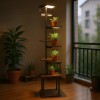 Lighted Indoor Plant Stand 63 Inch 9 Tier Metal Grow