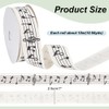 NBEADS 10m Musical Notes Ribbons, 2.5cm Musical Notes Craft Ribbon