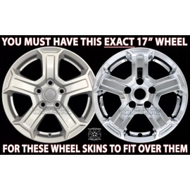 Nationwide Hubcaps Inc 5 for Jeep Wrangler Sport S 2018-2023 Chrome 17" Wheel Skins Hub Caps Rim Covers
