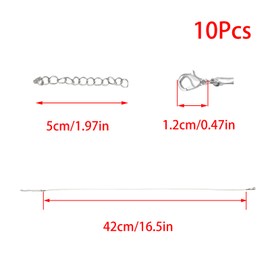 Pocoxll 10 Pcs 2.0mm Leather Necklace Cords with Clasp,Waxed Cords,Necklace Ropes for Pendants and Jewelry Making(White)