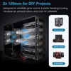 GDSTIME Big Airflow Dual 120mm Fans DC 12V Powered Fan