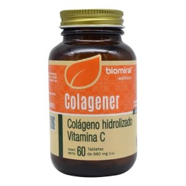 Colágeno Hidrolizado + Vitamina C - 60 Tabletas Colagener