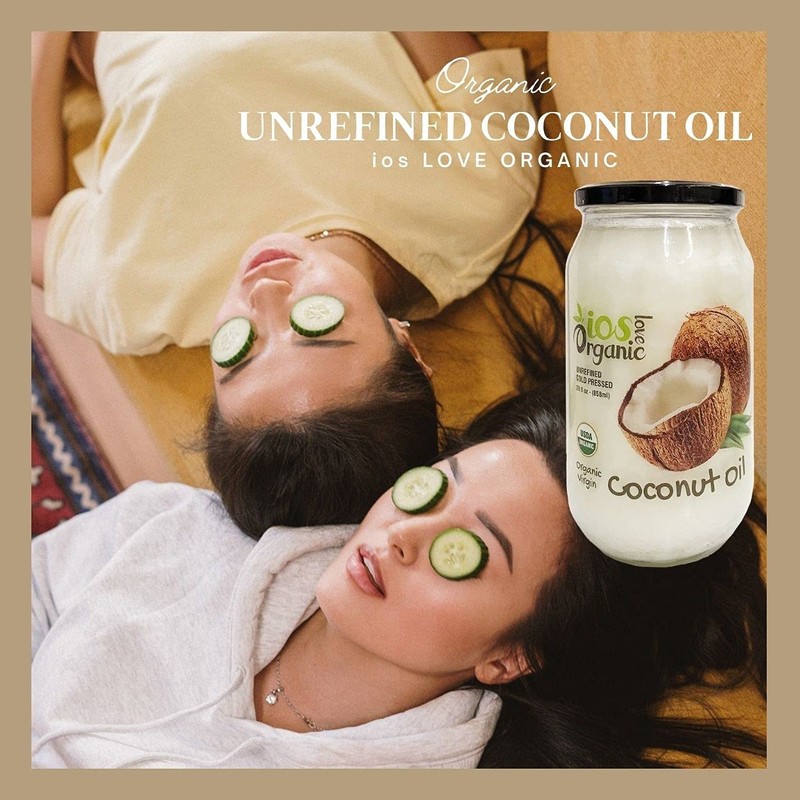 IOS love Organic Virgin Coconut Oil, Cold-Pressed - Natural Hair