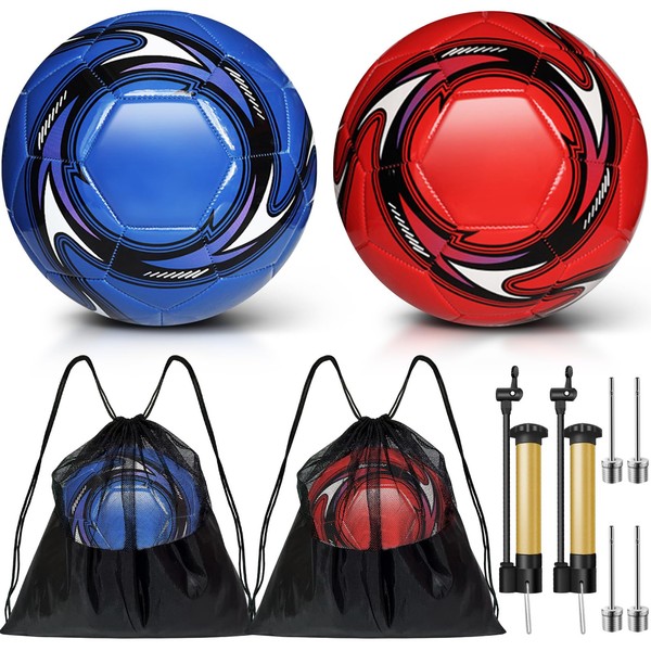 yasuwekik 2 Pack Operation Christmas Deflated Soccer Ball with Pump