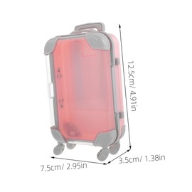 FRCOLOR 2pcs Mini Trolley Case for Lashes Storage Compact Organizer for Eyelash Extensions and Makeup Versatile Packing for Women and Girls