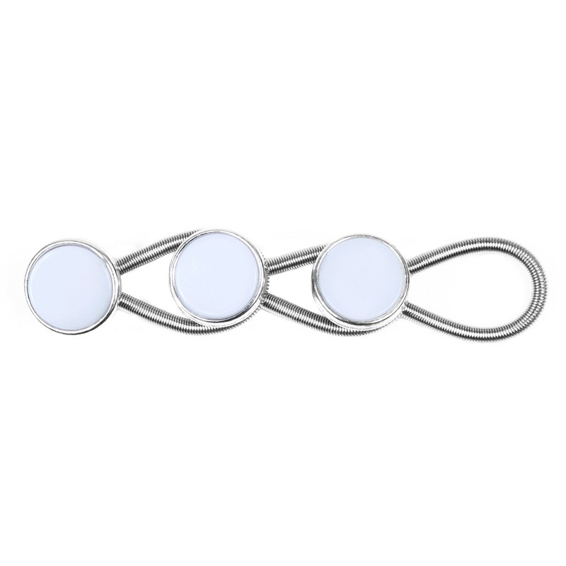 Comfy Clothiers Collar Extender 5-pack - White Metal/Elastic Button Extenders