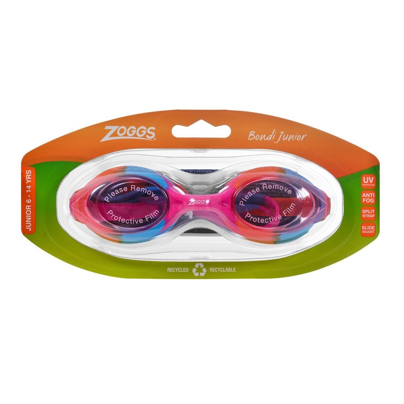 Zoggs Unisex-Youth Bondi Junior Goggles, Pink/Orange/Blue/Tint, One Size
