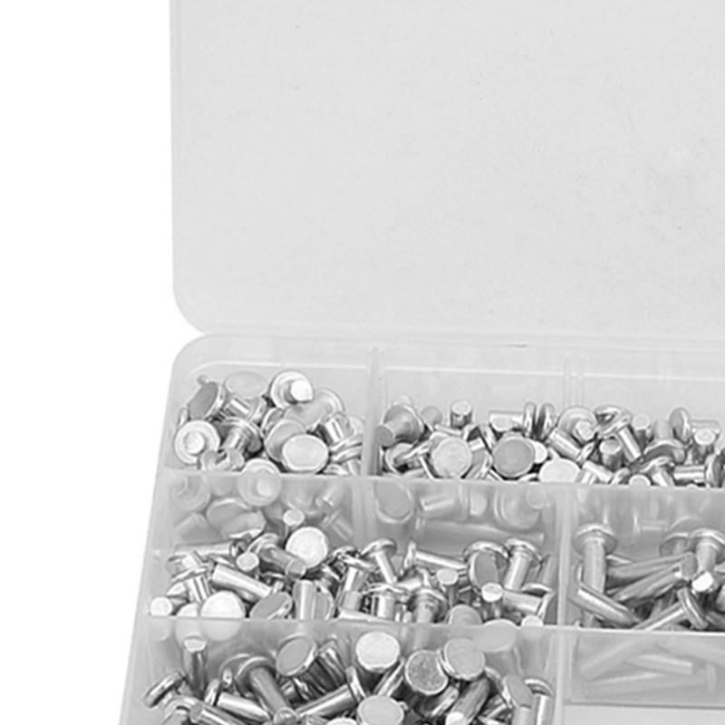 KooingTech 350 Pieces M4 Aluminium Rivets Set Flat Head Solid