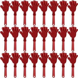 ZCYSRLQIN 24 Pcs Maroon Hand Clappers 7.5 Inch Clappers Noisemakers Noise Makers Party Favors Plastic Clapper Sporting Events Cheers Ball Dance Basketball Football Noisemakers （Maroon）