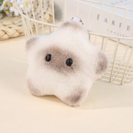 Rohyu 1Pack Cute Plush Keychain, Kawaii Capybara Star Siamese Cat Small Charm Backpack Accessories, Car Keychain for Women, Siamese Cat