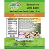 Strawberry Lime Basil Medium Roast Decaf Coffee (Gourmet, Naturally Flavored,