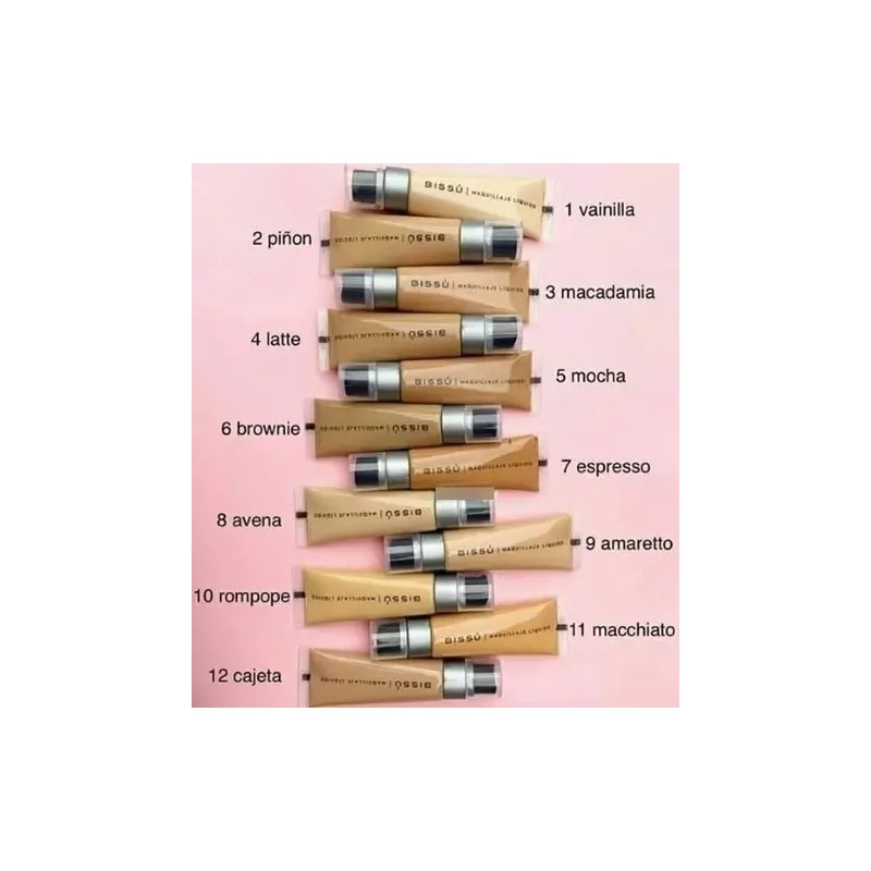 Base Maquillaje Líquido Bissu Original Varios Tonos