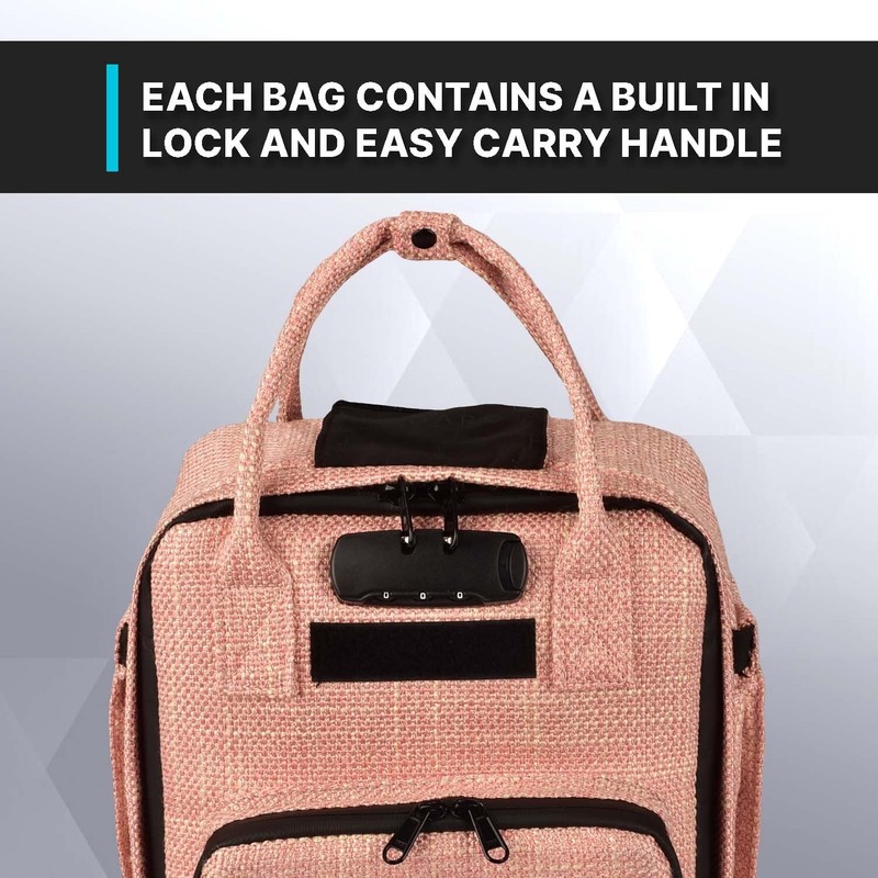 Herb Guard Pink Mini Locking Backpack