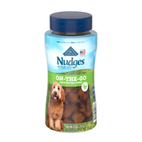 Blue Buffalo Nudges On The Go Dog Treats, Made in