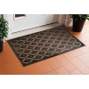 HomeRoots 22" X 36" Black Rubber Outdoor Door Mat