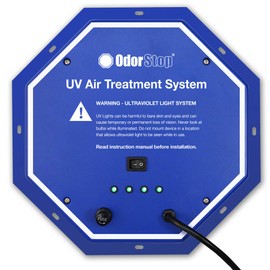 OdorStop OS36PRO UV Air Purifier 36W System with Energy Saving Airflow Sensor and 16-in Bulbs