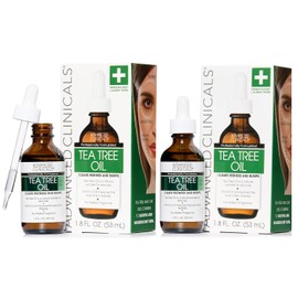 Advanced Clinicals Aceite de árbol de té para enrojecimiento y golpes. Tratamiento y prevención de Maskne. Ayuda a aclarar la piel. (Dos - 1.8 oz)