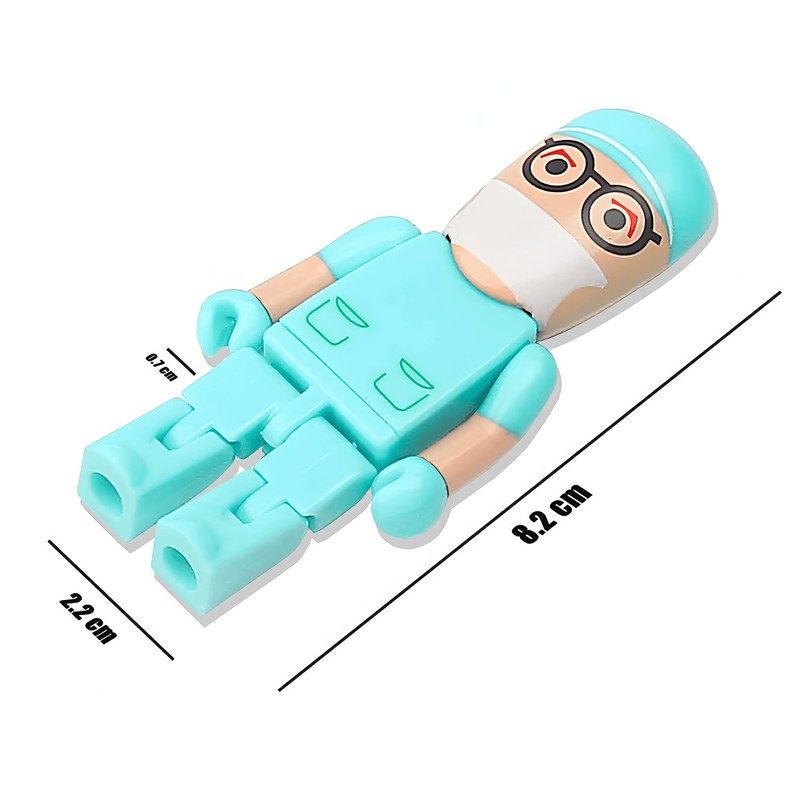 WooTeck 64GB Doctor Surgeon Robot USB Flash Drive Memory Stick