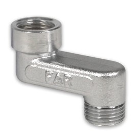 Radiator Offset Piece, S-Connection, 1/2 Inch Female to Male Thread, 40 mm Center Distance
