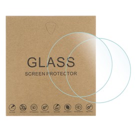 sourcing map Pack of 5 Watch Glass Screen Protectors 45 mm HD Tempered Glass High AL Scratch Resistant 9H Hardness 2.5D Smartwatch Screen Film, Suitable for Flat Wristwatch