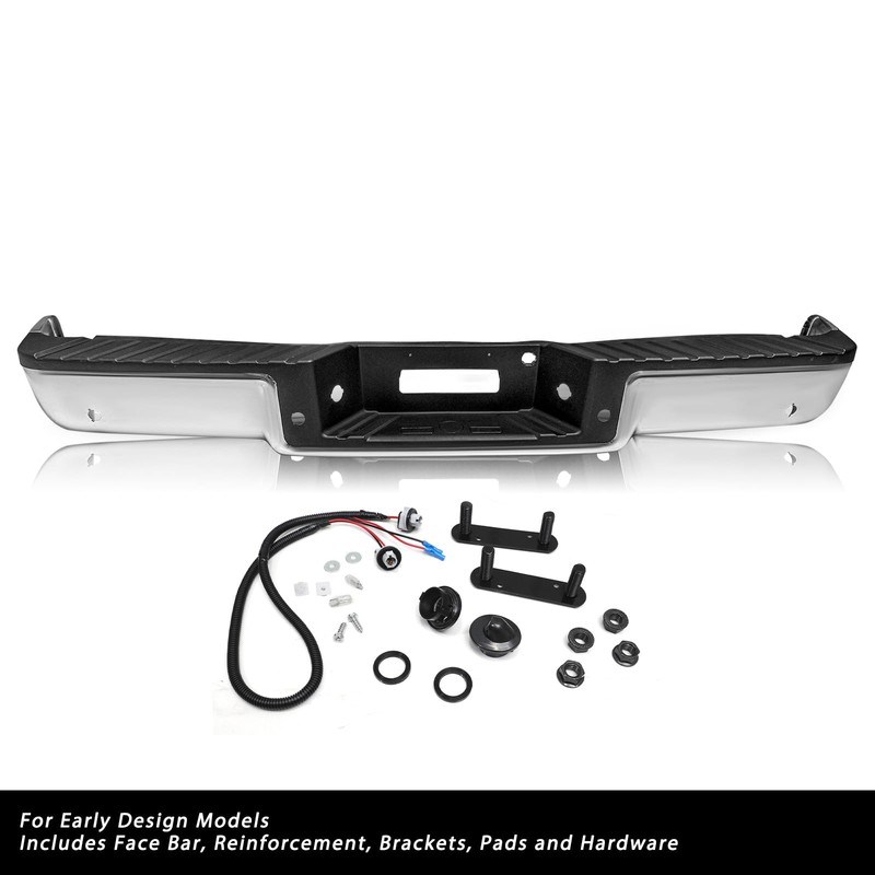 JSBOYAT Chrome Rear Bumper Assembly Compatible with 2006 2007 2008