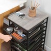 SunnyPoint Wooden Top Compact Rolling Storage 8 Drawers Organizer Mobile