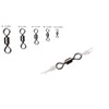 250pcs/Box Fishing Barrel Swivels Solid Rings Heavy Duty Fishing Hook