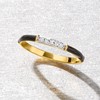 Ross-Simons Black Enamel and Diamond Ring in 18kt Gold Over