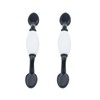 Risbay 8PCS Cabinet Pull Handle Black and White Ceramics and