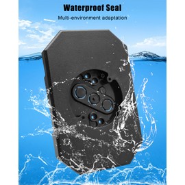 2 Pack of 8141DBL Siding Light Mounting Block Bracket Black with Built-in Electrical Box, Fit for 1/2 inch Outdoor Mounting Plate Vinyl and 4 inch Siding