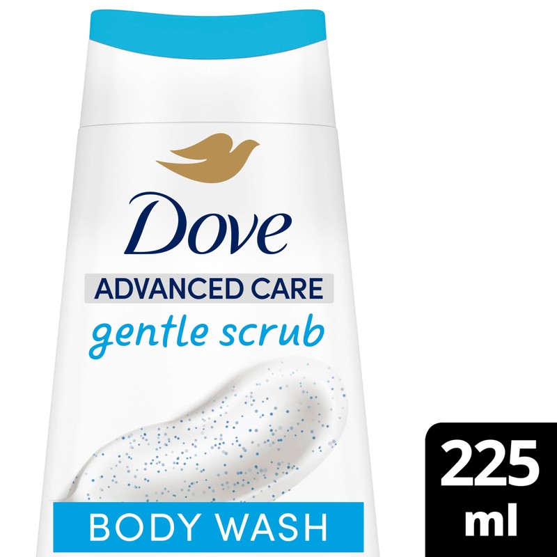 Dove Advanced Care Gentle Scrub Body Wash Exfoliating Minerals 225