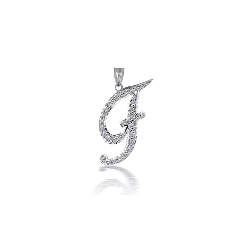 Claddagh Gold - Certified 925 Sterling Silver Script Letter F